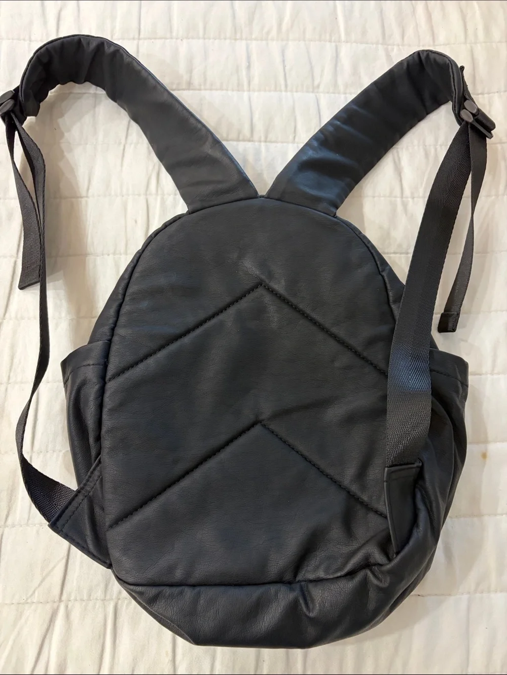 Abercrombie & Fitch Black Faux Leather Mini Backpack